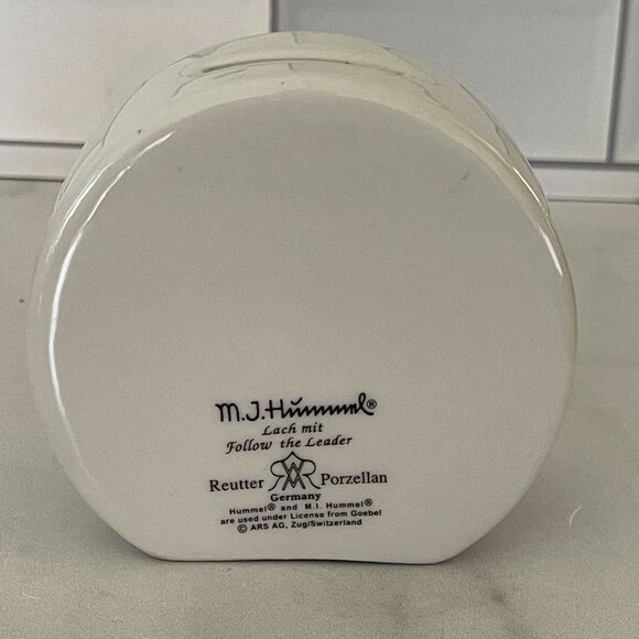 M.J. Hummel Follow The Leader Porcelain Coin Bank By Reutter Germany 3.5" - Picture 2 of 4